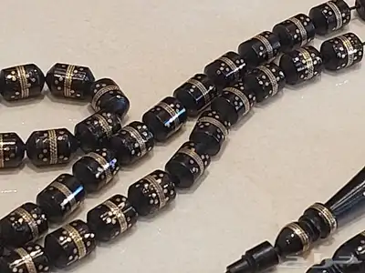 مسباح سبحة كوك تطعيم نحاس 66 خرزة 5