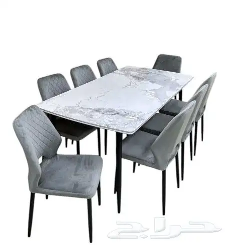 طاولات خشب ماليزي سيراميك رخام استيل 17