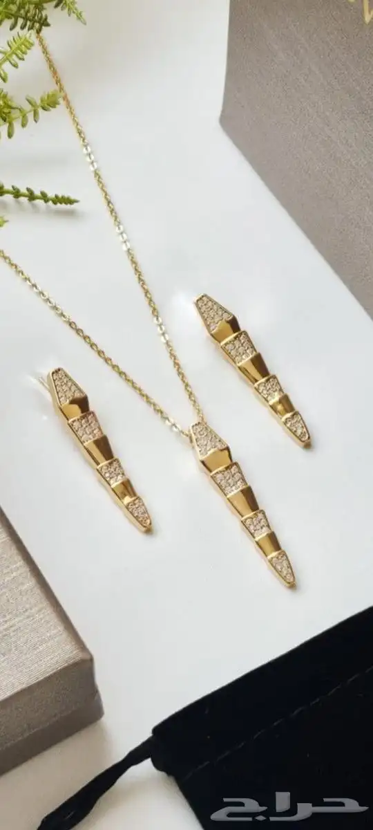 نص طقم مطلي ذهب عيار 21 بسعر 150 14