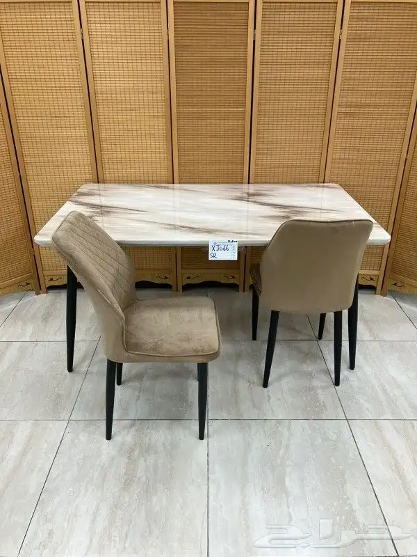 طاولات خشب ماليزي سيراميك رخام استيل 12