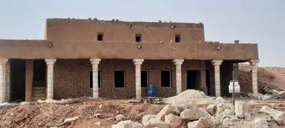 لشغل اثراث الطين القديمه بنيان وتليوس واسقف خشب اثل وجريد نخ 1