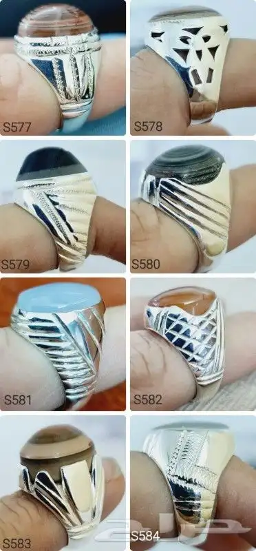 تفصيل خواتم فضه محابس 925 0