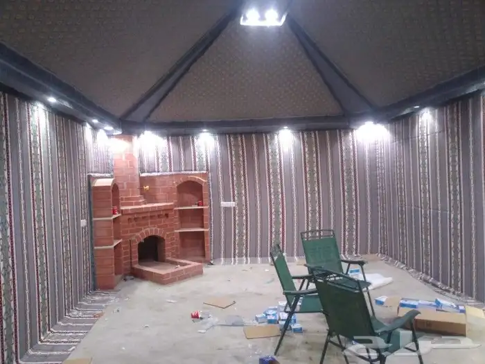 بيوت شعر تلبيس قماش 7