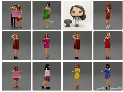 طباعة مجسمات ثرى دى ملونه للشخصيات Mini figures miniatures 4
