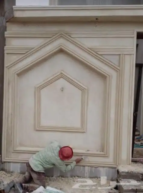 ديكورات واجهات حجر كسر رخام لياسه ملونه 9