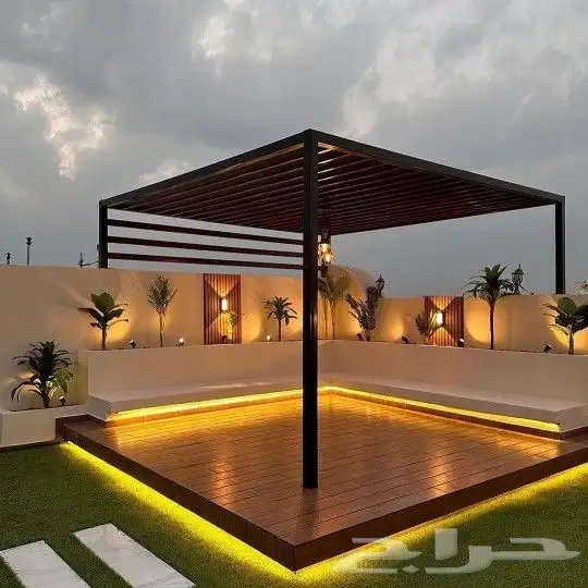 تنسيق حدائق عشب صناعي شلالات مظلات ديكورات 6