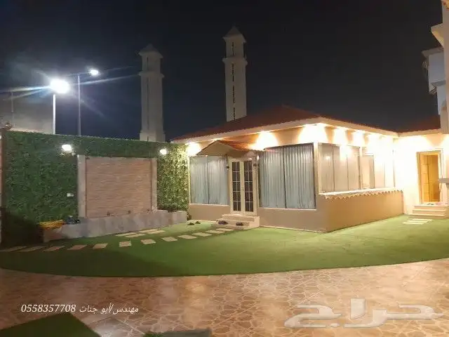 تنسيق حدائق عشب صناعي شلالات مظلات ديكورات 1