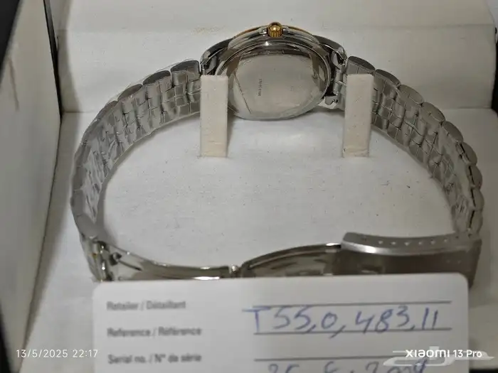 TISSOT ساعة تيسوت T كلاسيك أوتوماتيك III بمينا بيضاء وسوار م 7