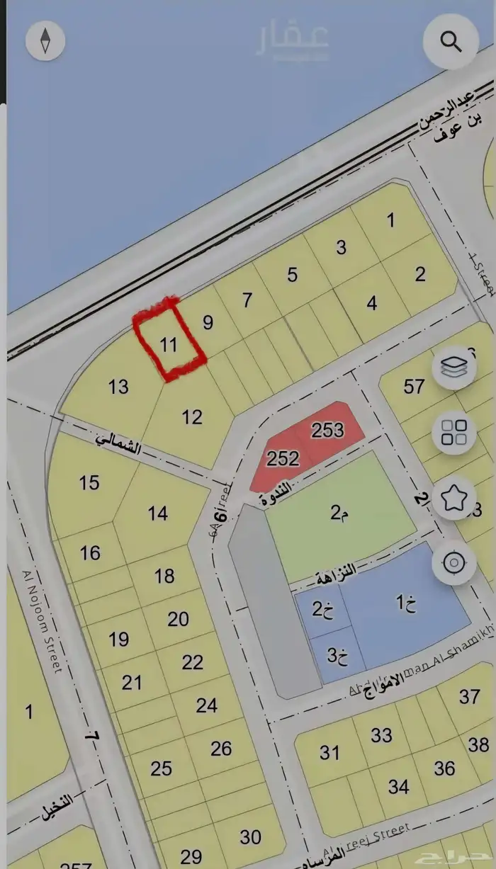 للبيع ارض سكنية في حي السيف تفتح على سور جامعة الدمام 0