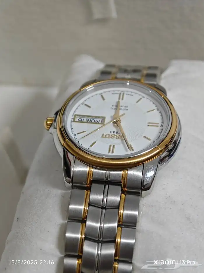 TISSOT ساعة تيسوت T كلاسيك أوتوماتيك III بمينا بيضاء وسوار م 3