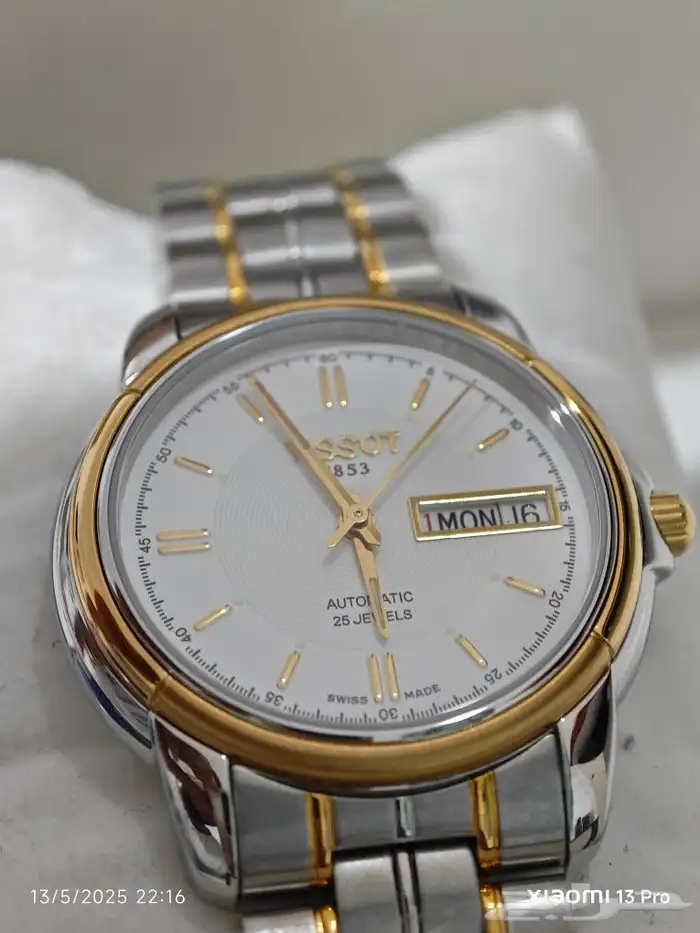 TISSOT ساعة تيسوت T كلاسيك أوتوماتيك III بمينا بيضاء وسوار م 4