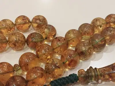 مسباح سبحة كهرمان طبيعي 41 خرزة 4