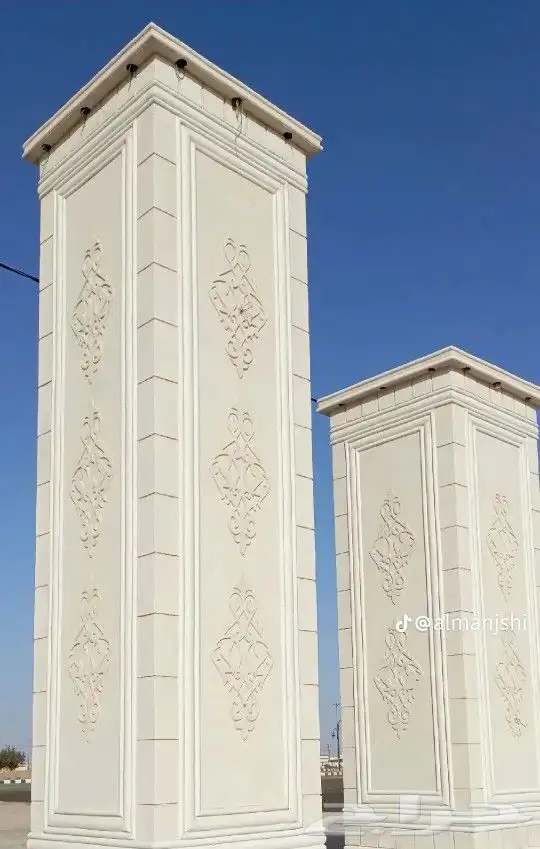 ديكورات خارجيه بالاسمنت الأبيض وبطحاء الرياض 4