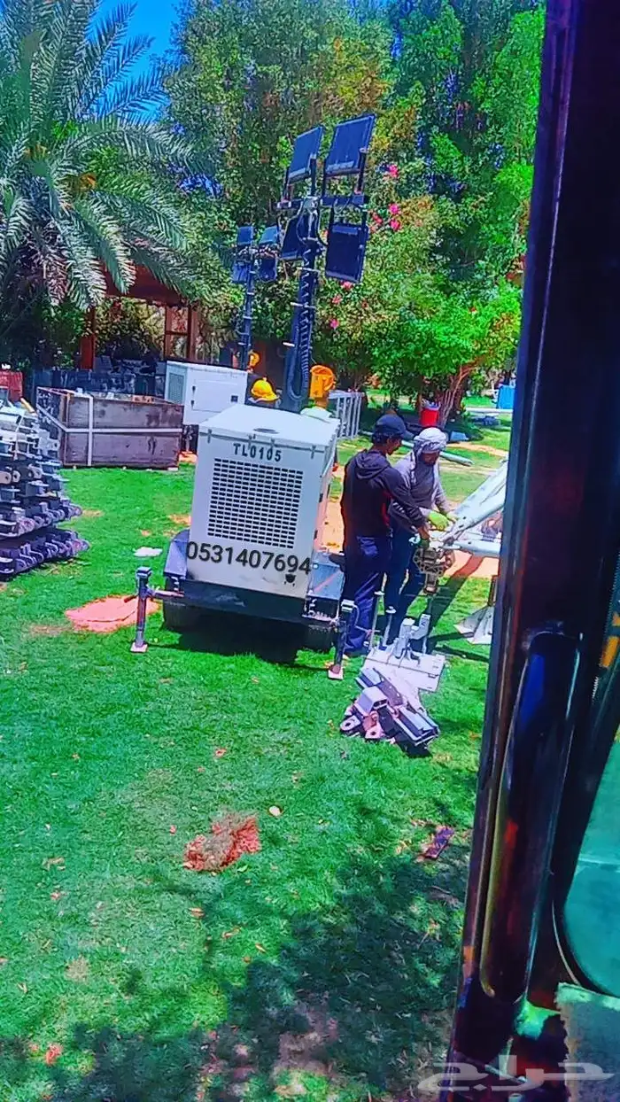 تاور لايت إيجار يومي شهري تورلايت ابراج انارة إضاءة كهرباء 6