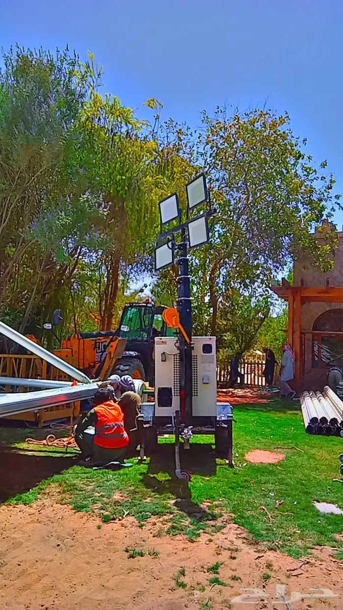 تاور لايت إيجار يومي شهري تورلايت ابراج انارة إضاءة كهرباء 1