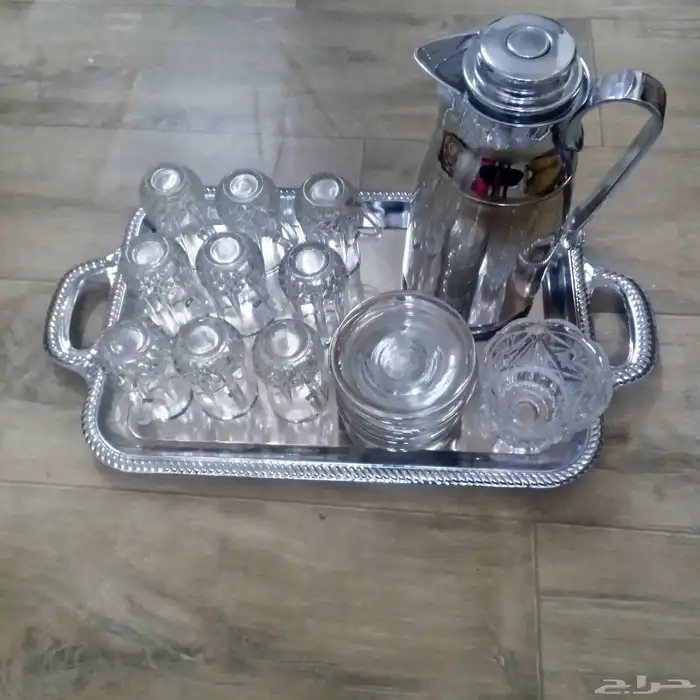 طقم شاي ثلاجة كاسات صحون 0