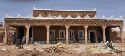 اعمال تراث القديم الطين والمشاشكو بنيان بيوت واسقف خشب اثل 1