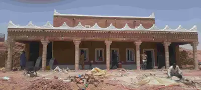 اعمال تراث القديم الطين والمشاشكو بنيان بيوت واسقف خشب اثل 0