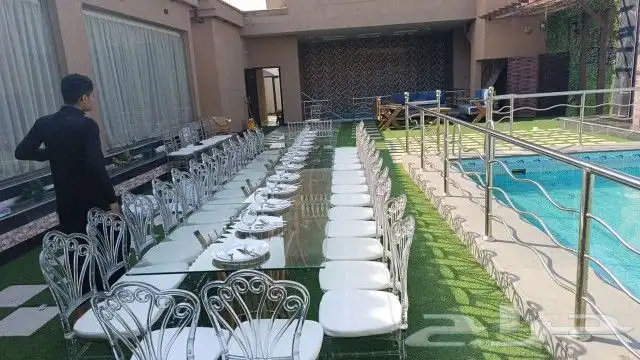 تاجير كوش ورود مداخل طاولات زجاج كراسي شفاف كراسي شفاف 3