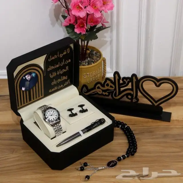 طقم ساعة رجالي فاخر هدية تعبر عن المشاعر 4