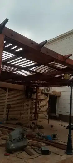 مظلات خشب طبيعي 3