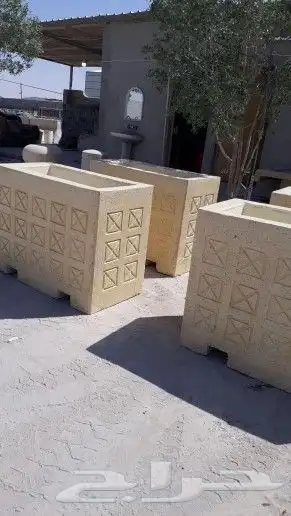 حواجز خرسانيه وزينة حدائق مناهيل مصدات قواعد اناره 3