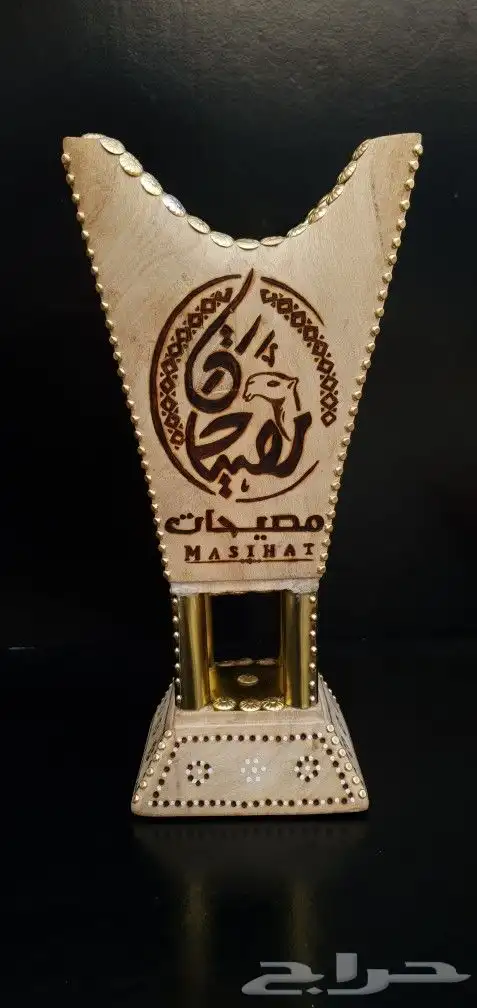 رسم على مباخر حائلية خشب أثل طبيعي 2
