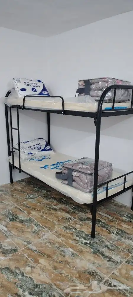 اسره ومراتب تجهيز سكن عماله سرير حديد دورين نفر مرتبه نوم 1
