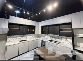 مطبخ تفصيل صاج الماني جديد رفوف اربعه ملي حديثه رخام صناعي 8