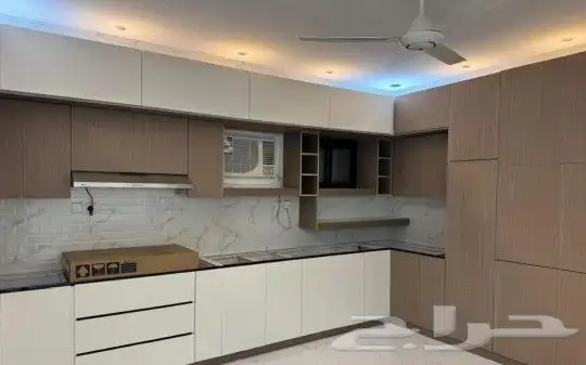 مطبخ تفصيل صاج الماني جديد رفوف اربعه ملي حديثه رخام صناعي 4