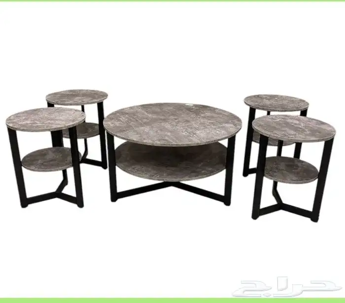 طقم طاوله شاي خشب 1 4 2