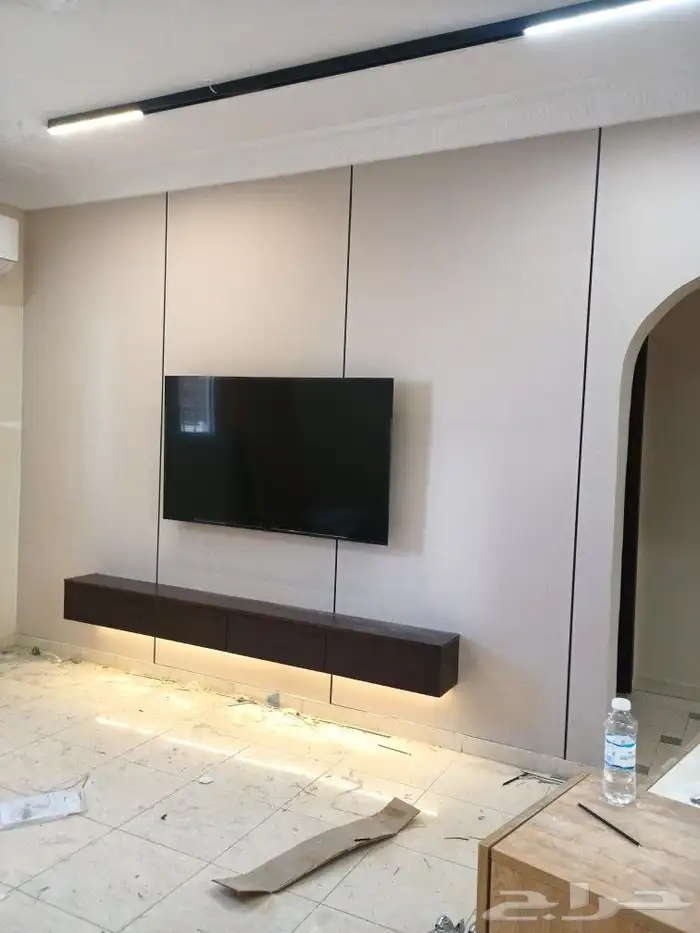 تركيب خلفية شاشه مرايات رخام شبرات دهانات فوام جبس ابرد فوام 2