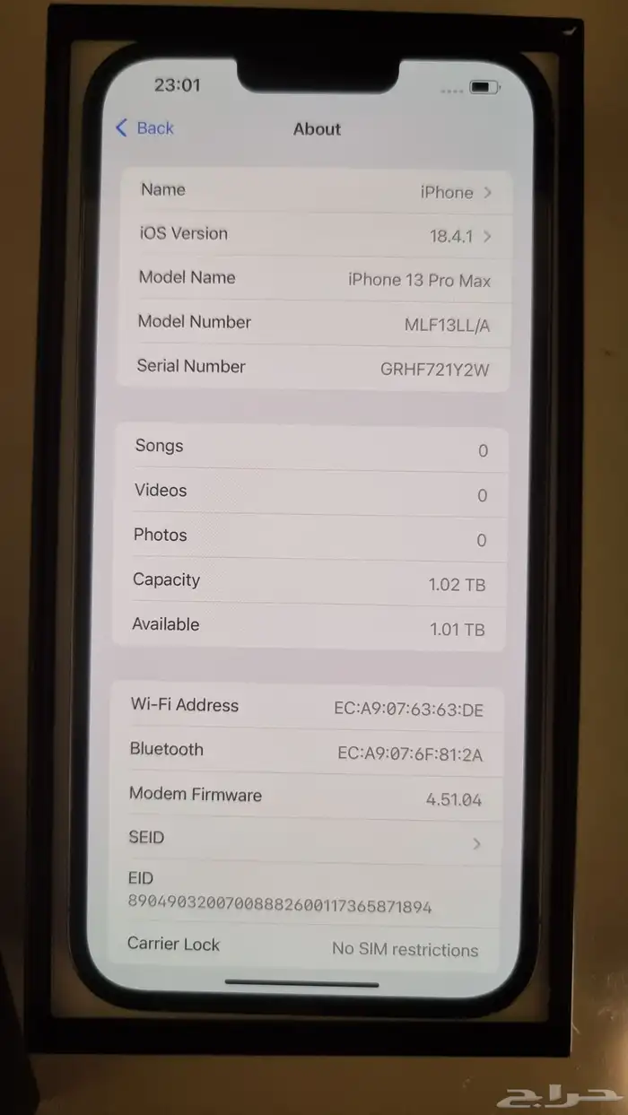 IPHONE 13PRO MAX 1TB ALL ORIGINAL 2