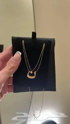 سلسال رقبة بالاسم و الزركون او الاحرف مطلي بماء الذهب 3