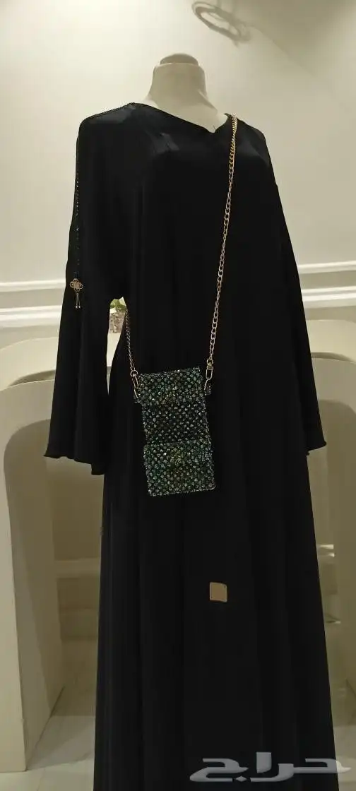 شنطة بالخرز كرستالي زجاج لون أخضر 1
