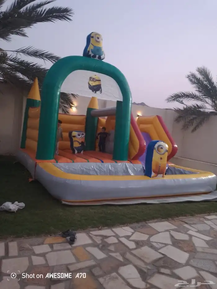 ملاعب صابونيه وزحاليق مائيه وجافه للإيجار 7