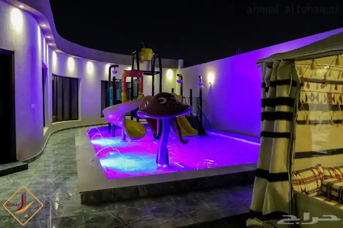 شاليهات رمال هليز للاجار اليومي الرياض حي الرمال 3