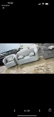 كنب جديد جاهز حرف ال و7نفر شامل التوصيل 9