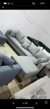 كنب جديد جاهز حرف ال و7نفر شامل التوصيل 8