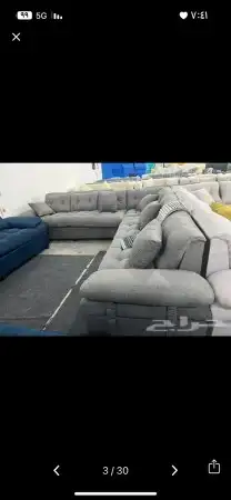 كنب جديد جاهز حرف ال و7نفر شامل التوصيل 7