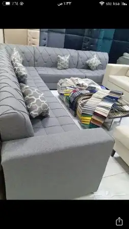 كنب جديد جاهز حرف ال و7نفر شامل التوصيل 12