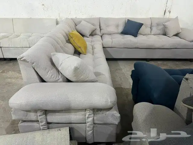 كنب جديد جاهز حرف ال و7نفر شامل التوصيل 48