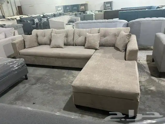 كنب جديد جاهز حرف ال و7نفر شامل التوصيل 44