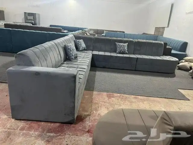 كنب جديد جاهز حرف ال و7نفر شامل التوصيل 46