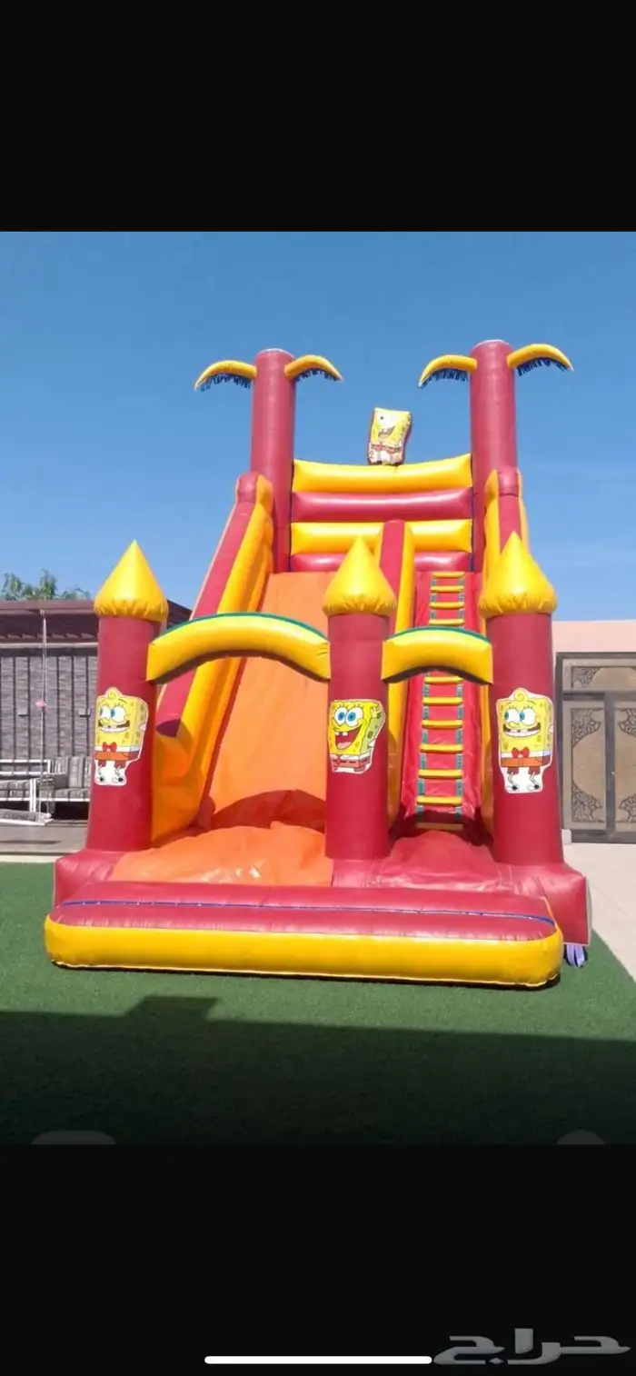 ملاعب صابونيه وزحاليق مائيه وجافه للإيجار 4