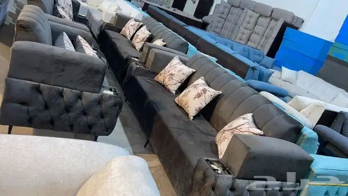 كنب جديد جاهز حرف ال و7نفر شامل التوصيل 40