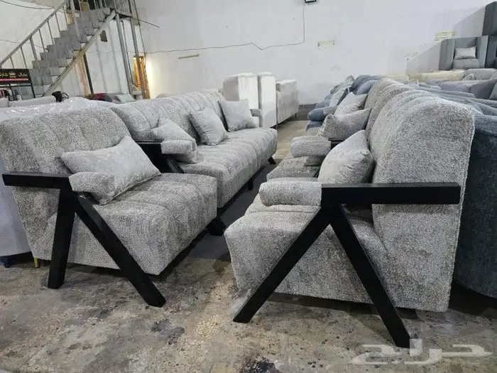 كنب جديد جاهز حرف ال و7نفر شامل التوصيل 18