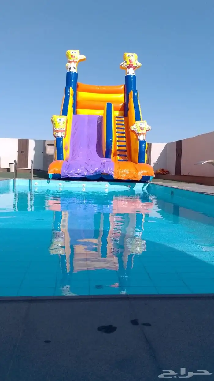 ملاعب صابونيه وزحاليق مائيه وجافه للإيجار 14