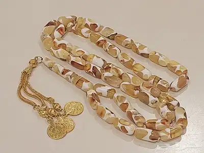 سبحة مسباح كهرمان أرابيسك 45 خرزة 7