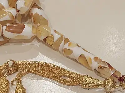 سبحة مسباح كهرمان أرابيسك 45 خرزة 1